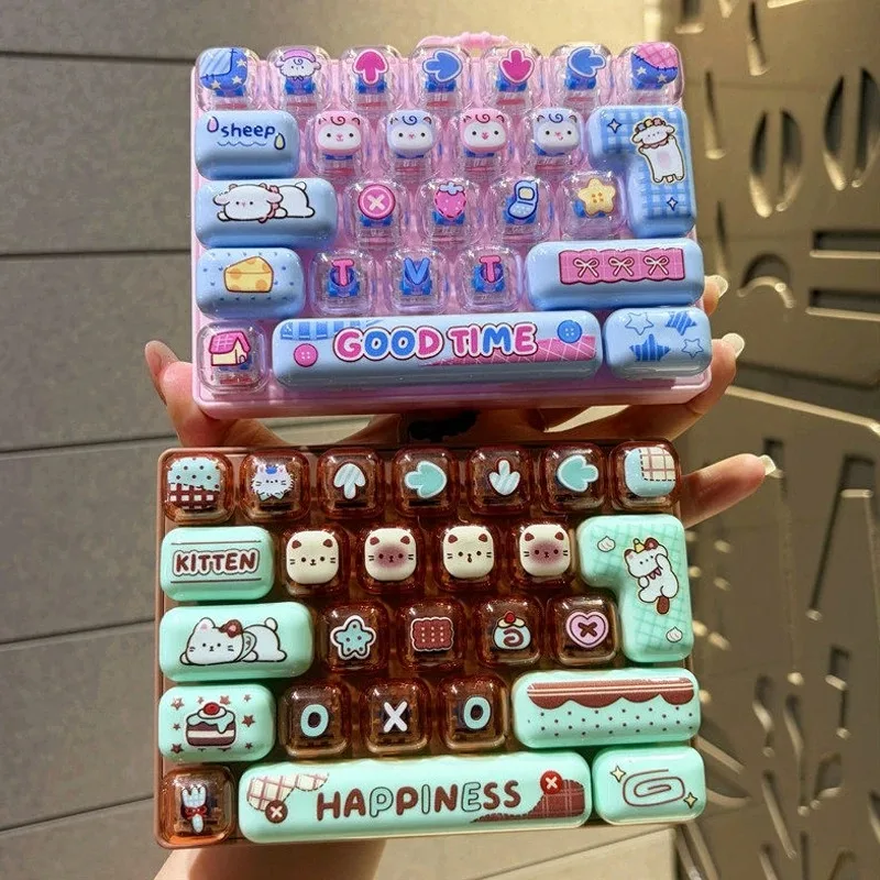 Keycap Clicker, Llavero con Keycap, Llavero Antiestrés, Regalos de Llaveros con Keycaps, Llavero con 26 Keycaps, Keycap Gigante, Regalos de Keycaps