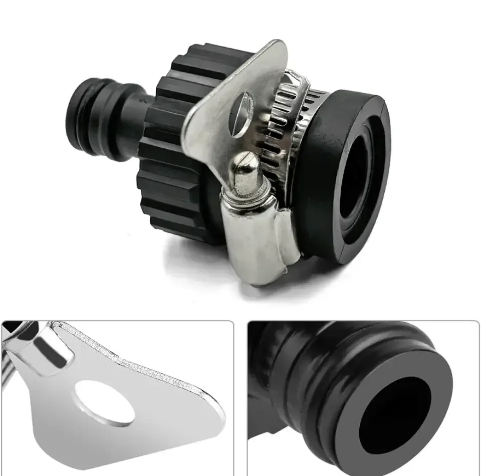 Adaptador de grifo de agua Universal duradero, accesorio de manguera de plástico, grifo de conexión rápida para lavado de coches, riego de jardín, 2 uds.