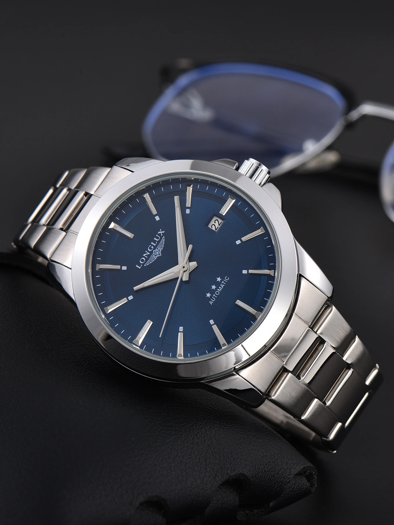 Reloj automático para hombre, con fecha, mecanismo de cuerda manual, resistente al agua, de acero inoxidable, con indicadores luminiscentes, diseño minimalista, un regalo ideal para ti.