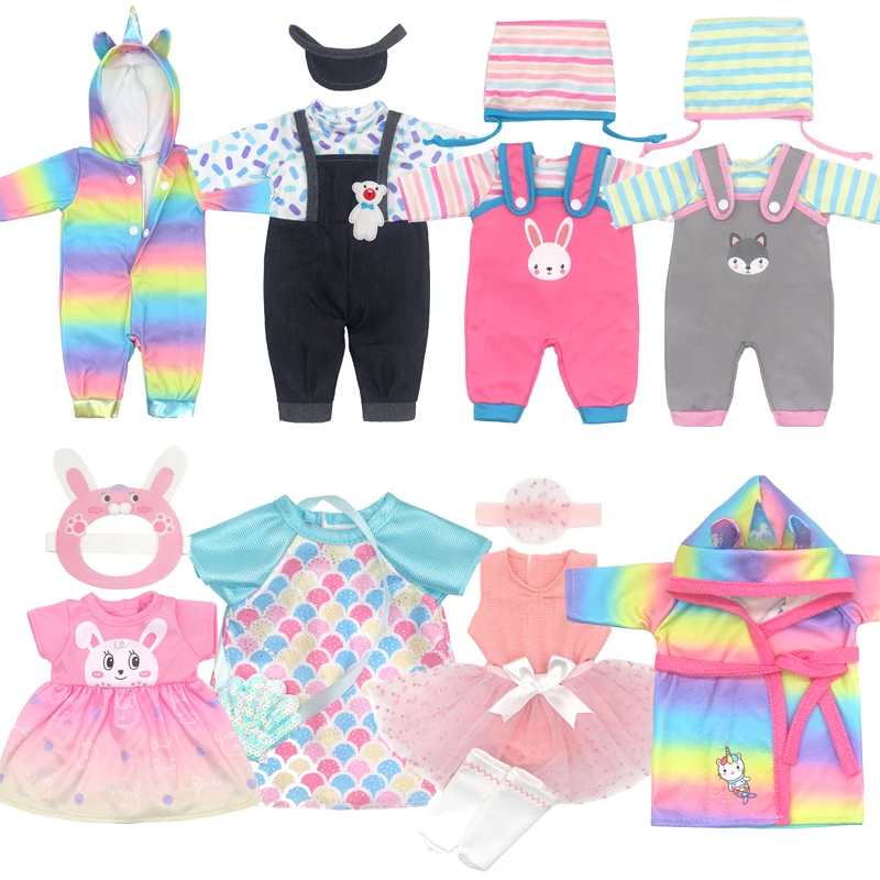 Ropa de vestir para muñeca bebé de 36cm, traje para muñeca de 14 pulgadas, peleles, ropa de juguete