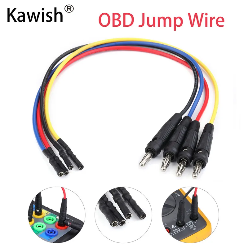 Kit de cables de puente con conector banana, cable de prueba de puente de placa de pruebas apilable de 16 piezas de 4 mm, macho a hembra, cables de prueba de ruptura universales