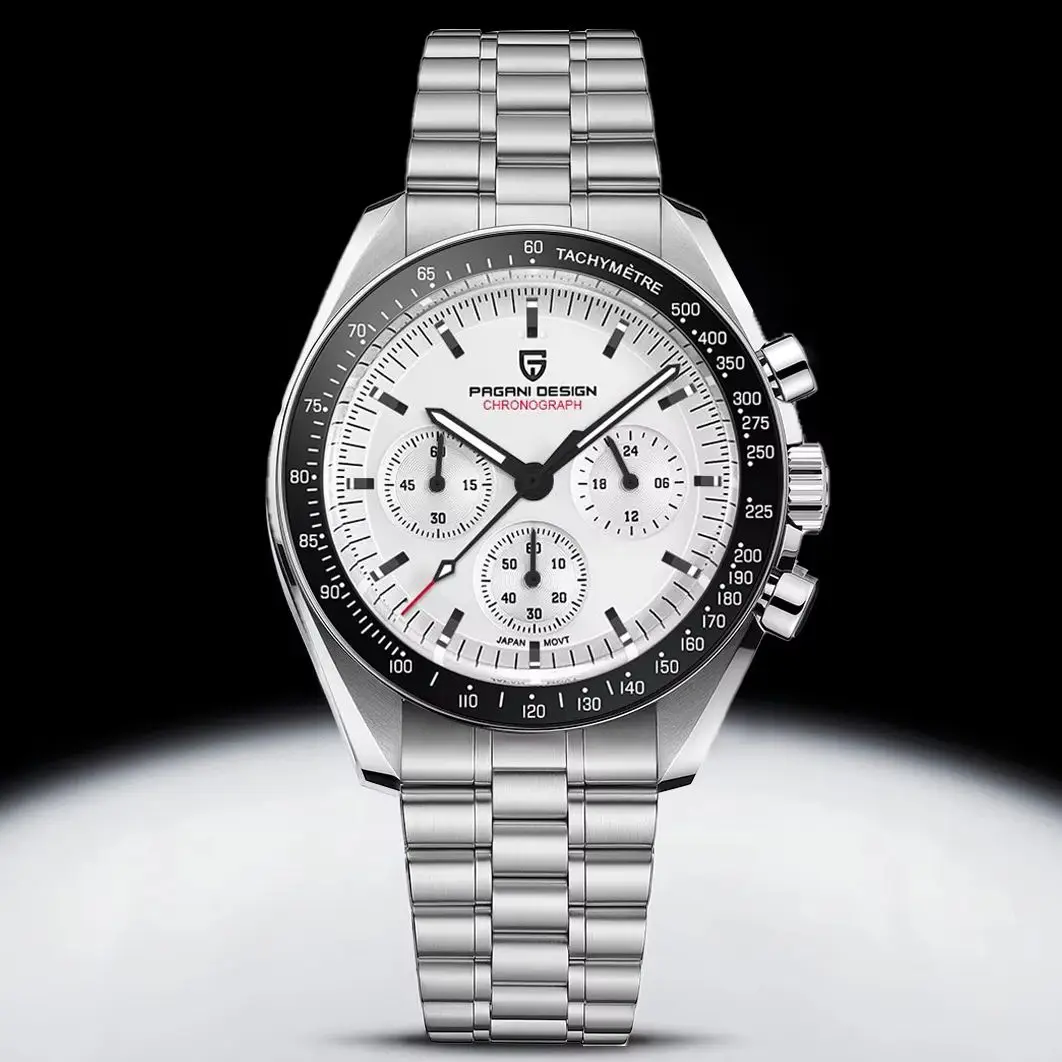 PAGANI DESIGN 2026 Nuevo V5 PD1701 Relojes para Hombre Reloj de Cuarzo de Lujo Cronógrafo Deportivo para Hombre Cristal de Zafiro AR Resistente al Agua 100M