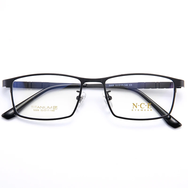 BCLEAR moda alta calidad titanio hombres gafas marco óptico gafas graduadas borde completo negocios cómodo peso ligero