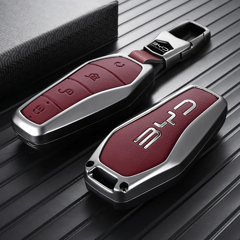 Funda para llave de coche BYD Seal U Atto 3 King, protector de llave de aleación de zinc, Sealion 7 6 Seagull 1 Dolphin Mini, accesorios de cobertura completa