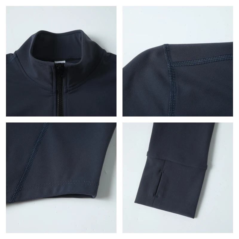 Chaquetas Deportivas Ajustadas Hearuisavy de Verano, Tejidos Ultrasuaves, con Cierre, para Mujer, Ropa de Gimnasio y Yoga, Secado Rápido, Manga Larga