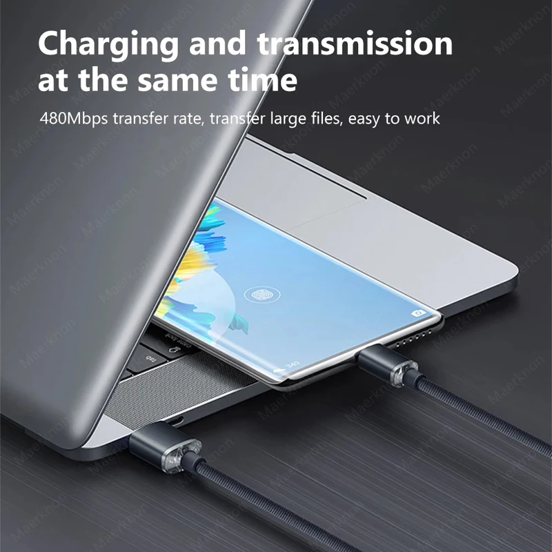 Cable USB C de 120W, Cable de carga súper rápida 6A, cargador de teléfono, Cable tipo C para Samsung, Xiaomi, Huawei, Cable de datos USB tipo C de 0,25 M/1M/2M