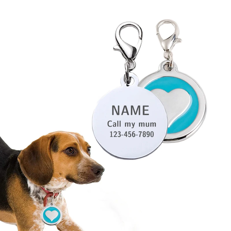 Lindos modelos de amor se pueden escribir etiqueta de perro, etiqueta de Metal para perro mascota, letras antipérdida, etiqueta para perro mascota, llavero con logotipo personalizado, accesorios para mascotas