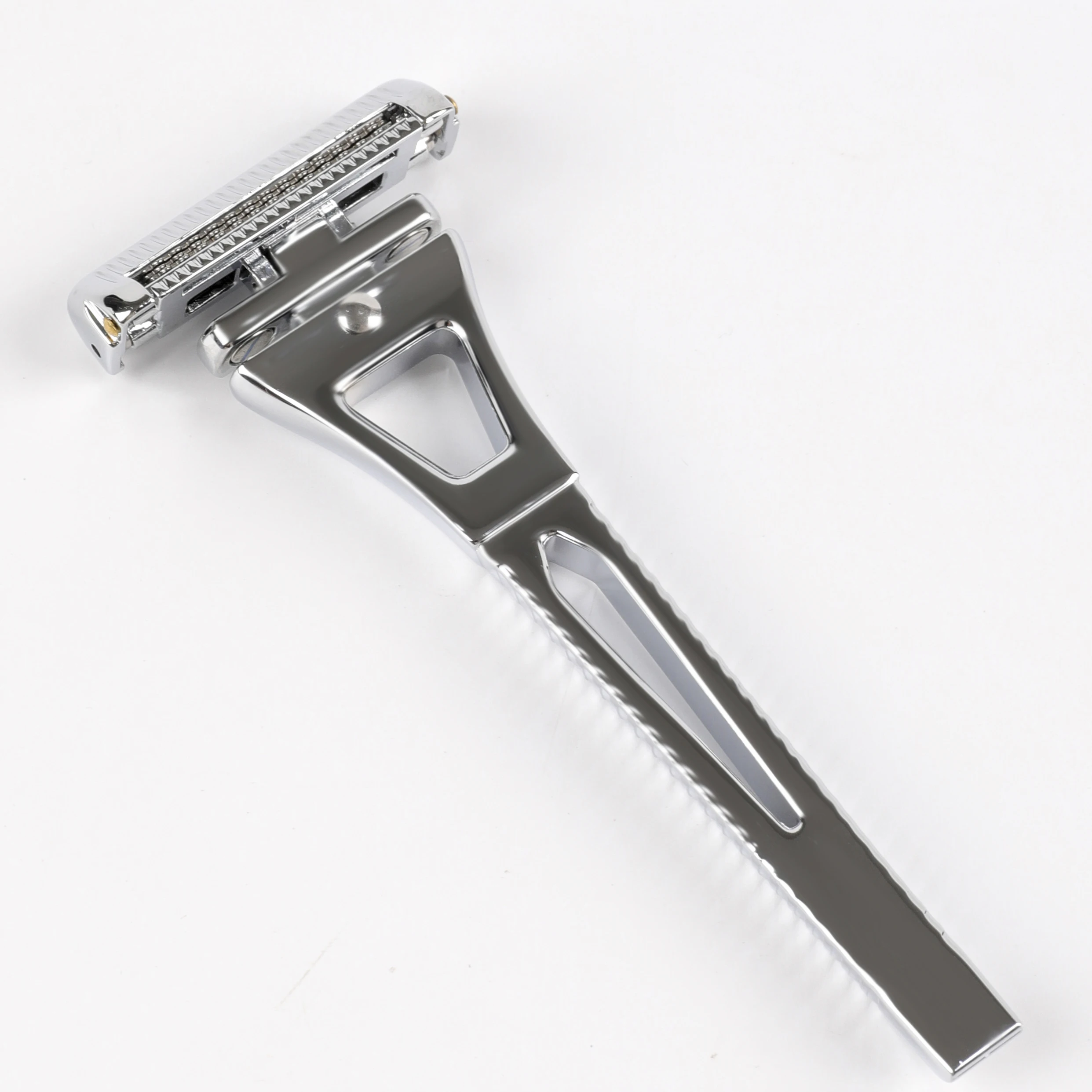 Maquinilla de Afeitar Manual Chaoke de 4 Cuchillas, Maquinilla de Afeitar para Hombre Totalmente Metálica, Afeitadora de Barba Vintage
