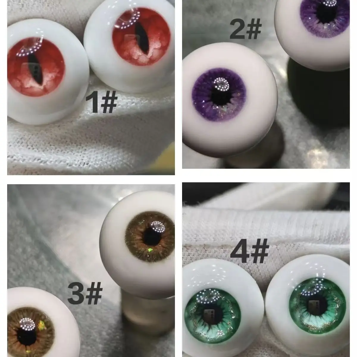 Ojos de muñeca de resina, 10/12/14/16/18mm, 1/8, 1/6, 1/4 y 1/3, accesorios de maquillaje Diy para muñecas Bjd