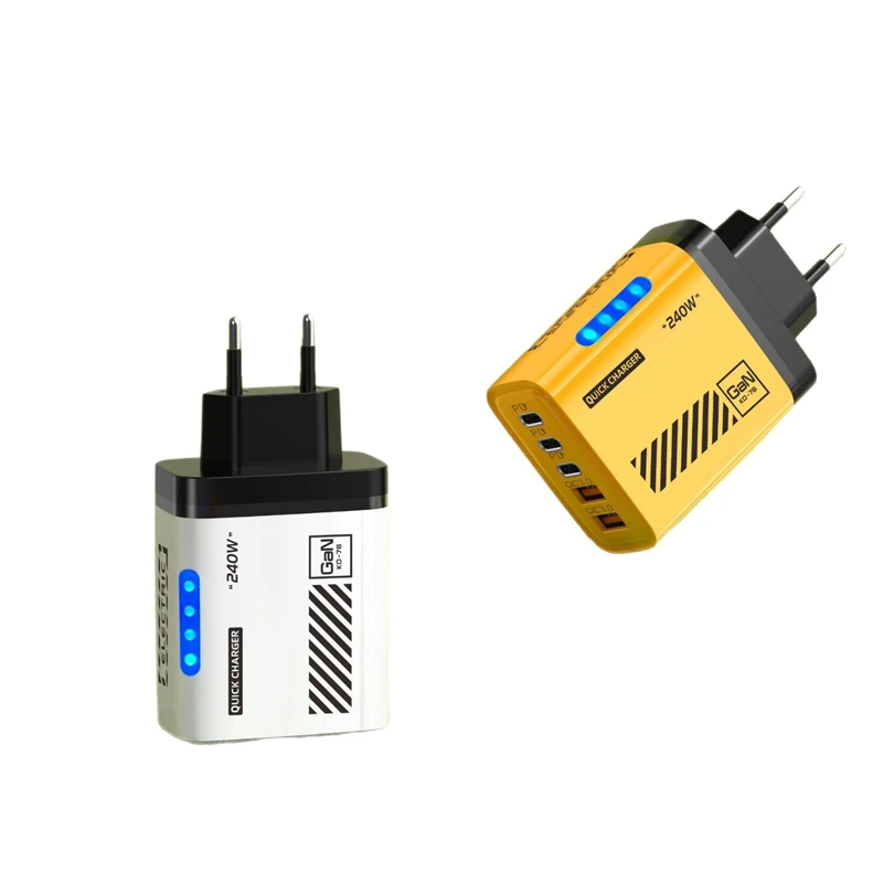 Xiaomi 240W GaN cargador rápido de teléfono 5 puertos 3USB 2PD carga rápida QC 3,0 adaptador de cargador de pared para iPhone Samsung Xiaomi EE. UU. UE
