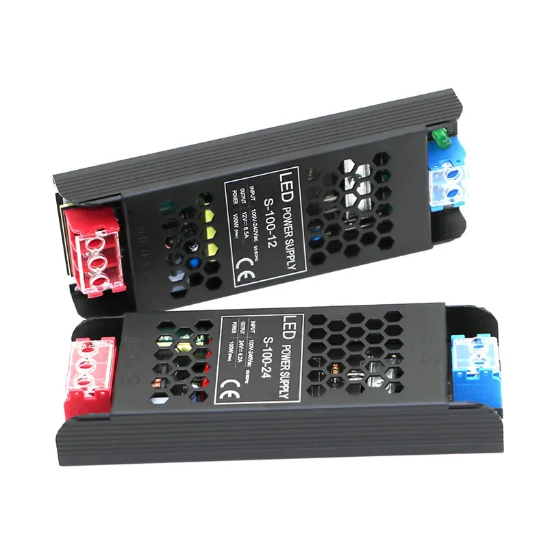 Fuente de Alimentación de Voltaje Constante 48W 60W 100W 150W 200W 300W 400W, Controlador Delgado para Tiras LED, Transformadores de Iluminación DC 12V / 24V