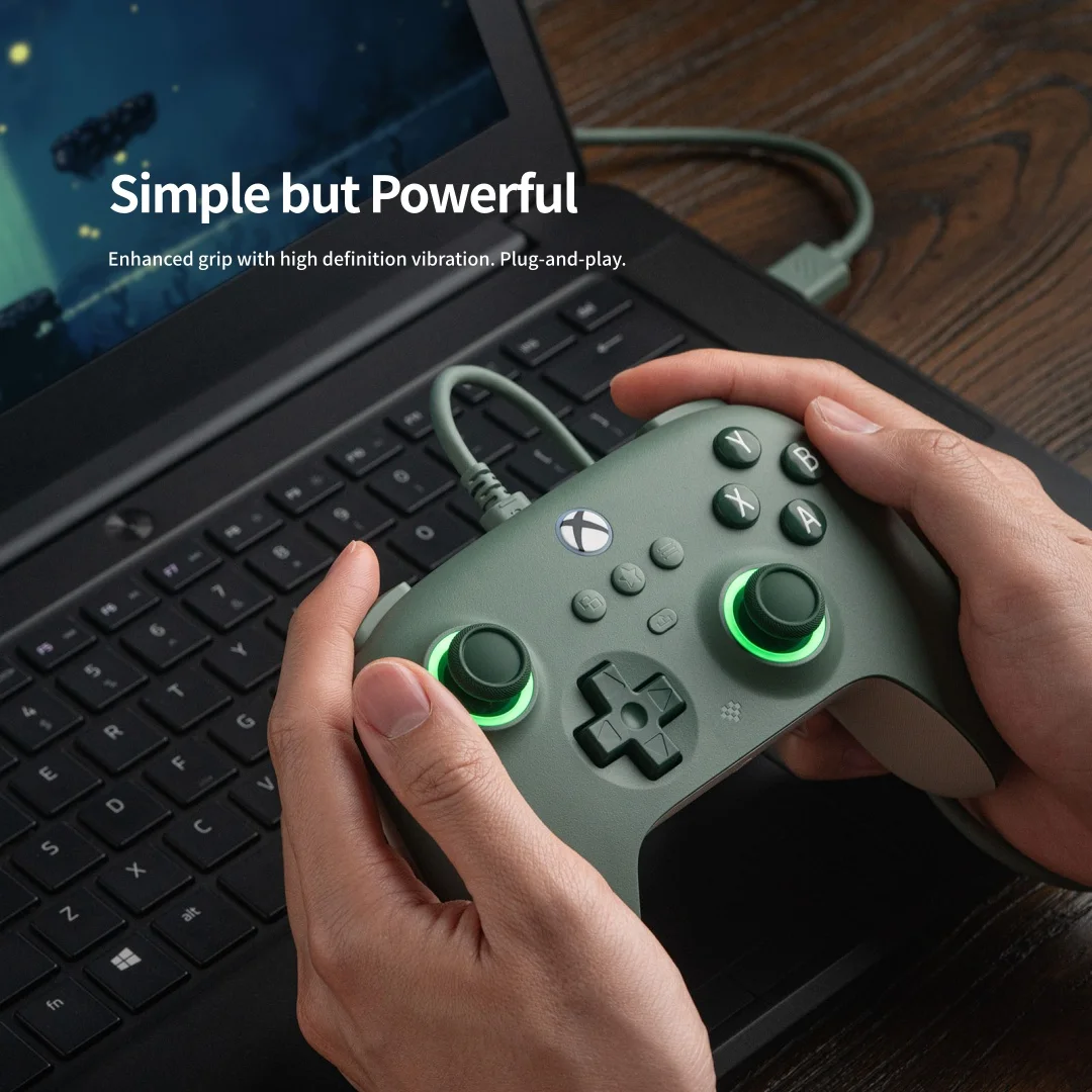 Mando con cable 8Bitdo Ultimate C para Xbox, compatible con Xbox Series X. | Joysticks con efecto Hall para mando de Xbox One/Windows