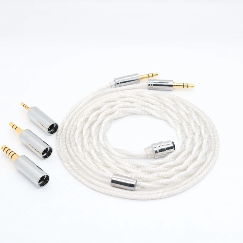 XINHS-Cable Modular de 2 núcleos, Cable de actualización de diseño LITZ mezclado de cobre y plata para auriculares HD800 HD650 HD700 HIFIMAN