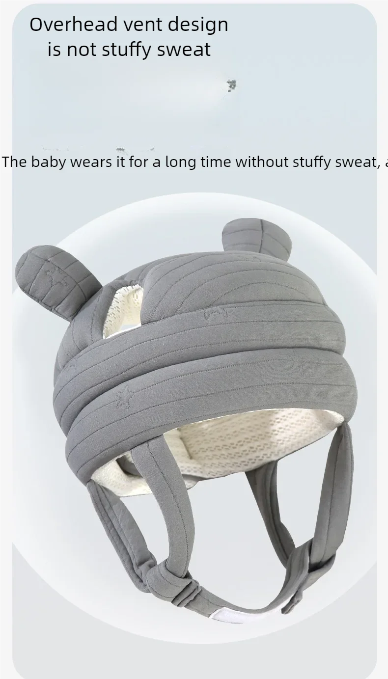 Gorro Protector Anticolisión Engrosado, Casco de Seguridad para Bebés, Suave y Cómodo, Protección Integral para la Cabeza, Ajustable
