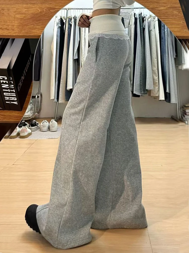 Pantalones Harajuku Y2K para mujer, ropa de calle de los años 2000, pantalones de chándal holgados Vintage de los años 90, pantalones para correr de pierna ancha de cintura alta Retro, ropa nueva