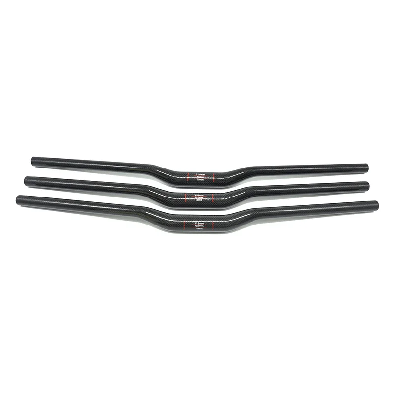 Manillar de Carbono NO TRADEMARK para Bicicleta de Montaña, Manillar de Carbono MTB 3K 31.8*600 760mm, Manillar en Forma de Golondrina