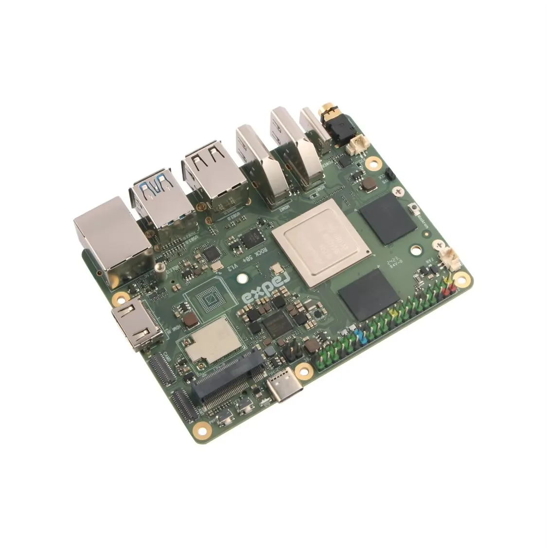 Computadora de Placa Única BoMaSRadxa Rock 5b+ Rock 5b Plus con CPU de 8 Núcleos RK3588, Soporte para GPU y NPU, 8K, RAM LPDDR5 y Wifi 6