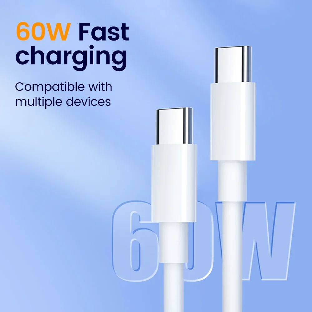 Cable corto tipo C a USB C de 30cm, carga rápida para Iphone15, Xiaomi, Samsung, Huawei Power BanK, Cable de datos USB a tipo C/USB C de 25cm
