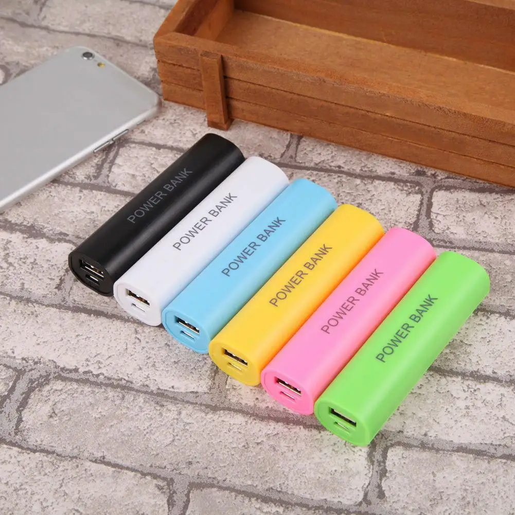 Carcasa portátil para banco de energía 18650, 1 sección, funda para banco de energía de batería 18650, Mini caja de carga ligera para teléfono móvil MP3 MP4