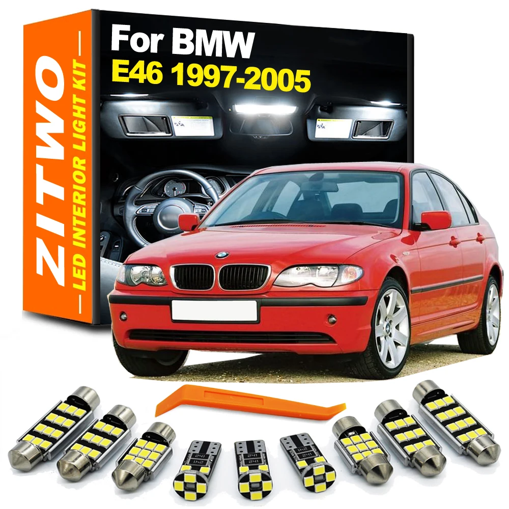 ZITWO 18 Uds Canbus LED Kit de luz de placa de lectura Interior para BMW Serie 3 E46 Sedan Touring Coupe Compact 1997-2005 Accesorios