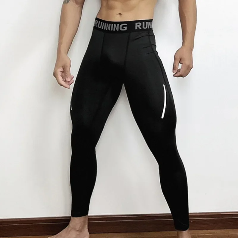 Pantalones de compresión ajustados para hombre, ropa deportiva de secado rápido, mallas para correr, mallas para hombre, entrenamiento físico, mallas deportivas sexis para gimnasio