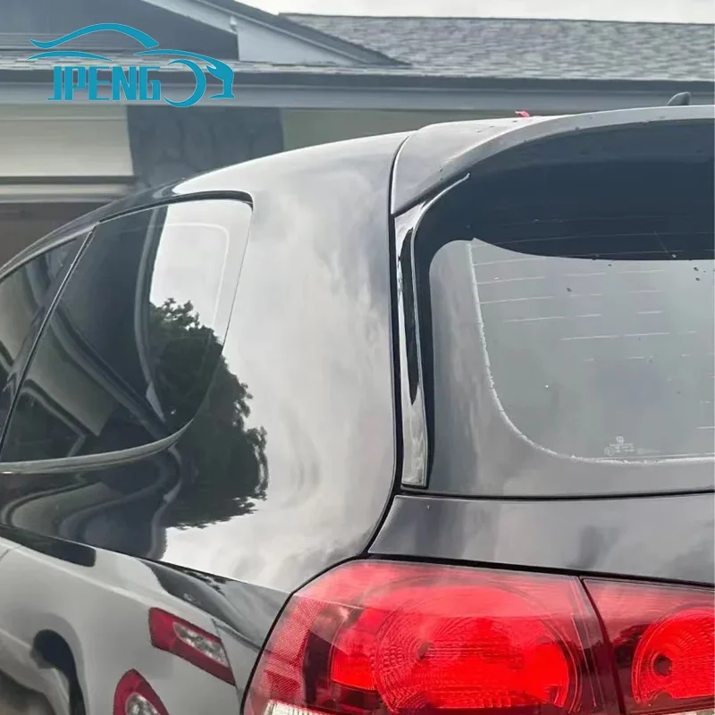 Para VW Golf 6 MK6 GTI R GTD estándar 2008-2013 negro brillante ventana trasera alerón lateral para maletero Canard Canards accesorios divisores