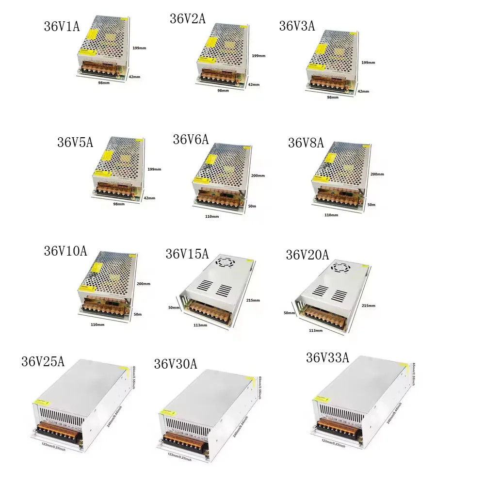 Transformador de iluminación VUSUM AC110V-220V a DC 5V 12V 24V 48V adaptador de fuente de alimentación 2A 5A 10A 15A 20A 30A controlador de interruptor de tira LED