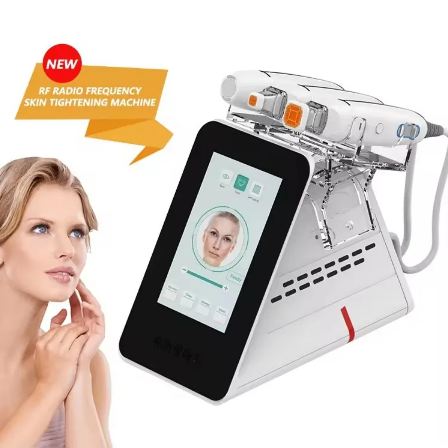 Máquina Portátil de Radiofrecuencia para Reafirmar la Piel, Hifu para Levantar la Piel de los Ojos y el Rostro, Máquina de Radiofrecuencia con 3 Manijas de Trabajo