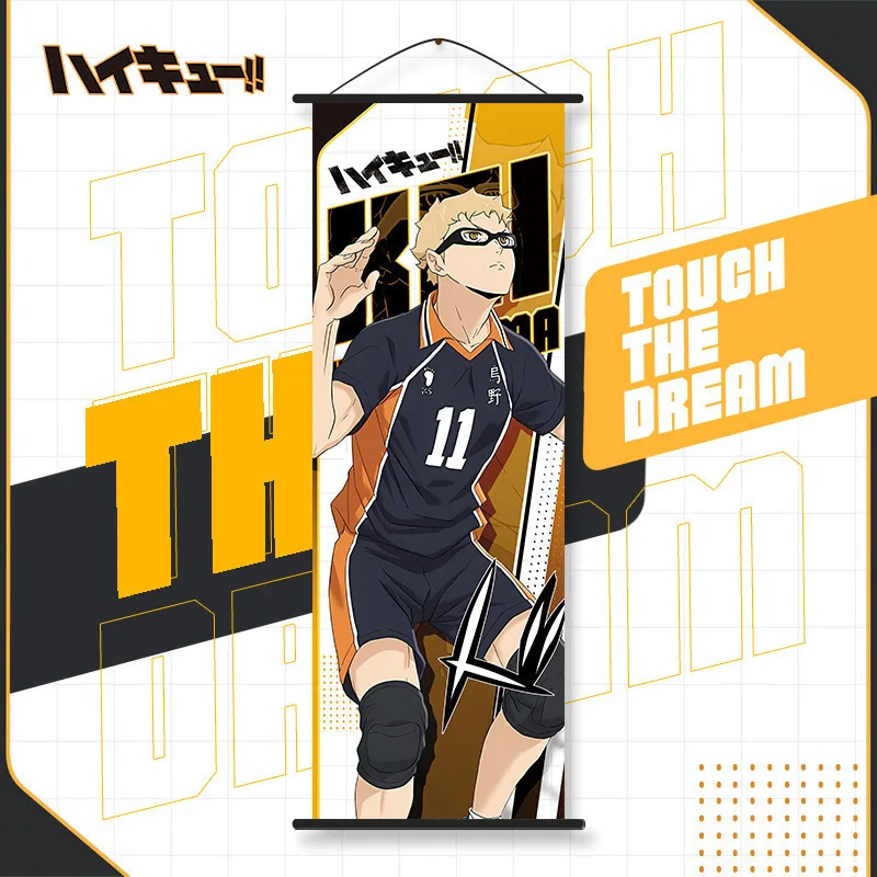 Haikyuu!! Póster Largo para Pared, Papel Tapiz de Hinata Shoyo, Decoración de Pared, Disimula Imperfecciones, Mercancía de Anime, Regalo Navideño