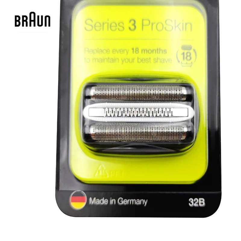 Cassette de Repuesto para Afeitadoras Braun 32B: Lámina y Cuchilla (320 330 340 350CC 360 370 380 390CC 5774 5775 5776 cruZer6)