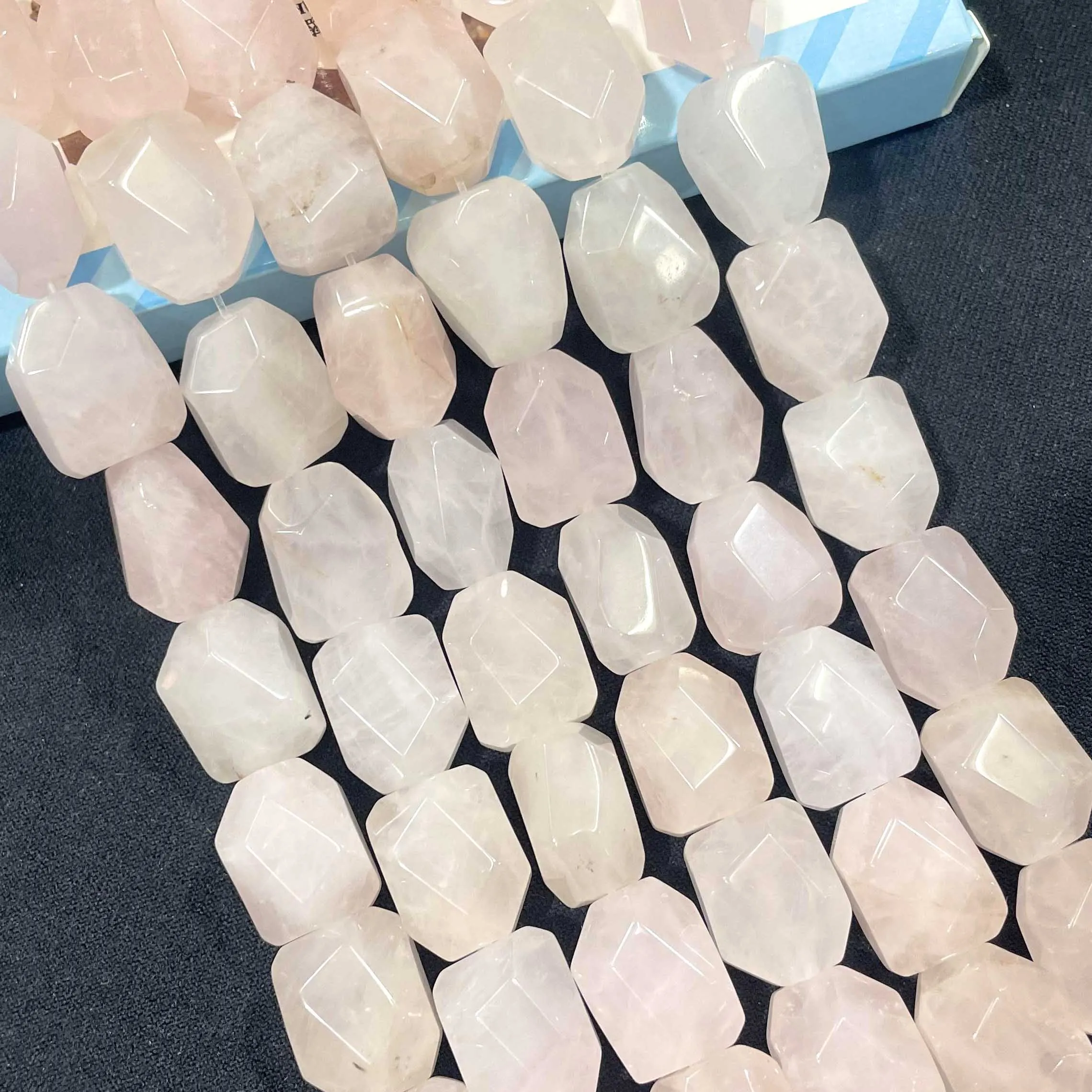 13*17MM piedra Natural facetada forma Irregular ágatas cristal cuentas espaciadoras sueltas para fabricación de joyería DIY collar pulsera