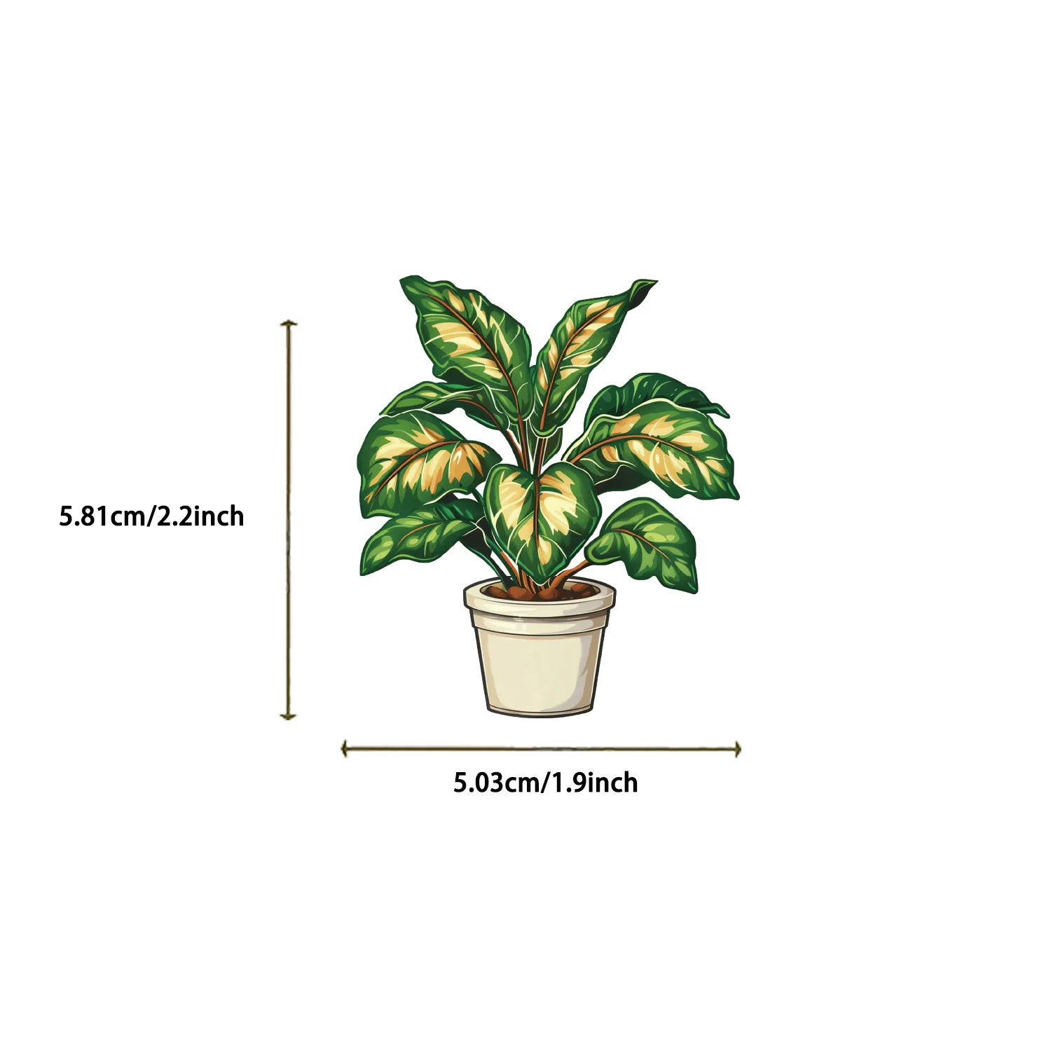 50 Uds. De pegatinas estéticas verdes de plantas bonitas, juguete para niños, decoración DIY para nevera, cuaderno, bicicleta, teléfono, maleta, pegatina de dibujos animados