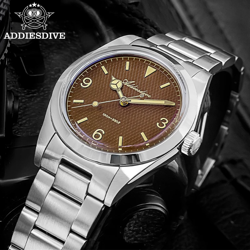Reloj ADDIESDIVE 2025 NUEVO para Hombre, Acero Inoxidable 316L, 10 Bar, Sumergible, Luminoso, AD2096, Reloj de Pulsera de Cuarzo de Lujo, Regalo, Reloj Hombre
