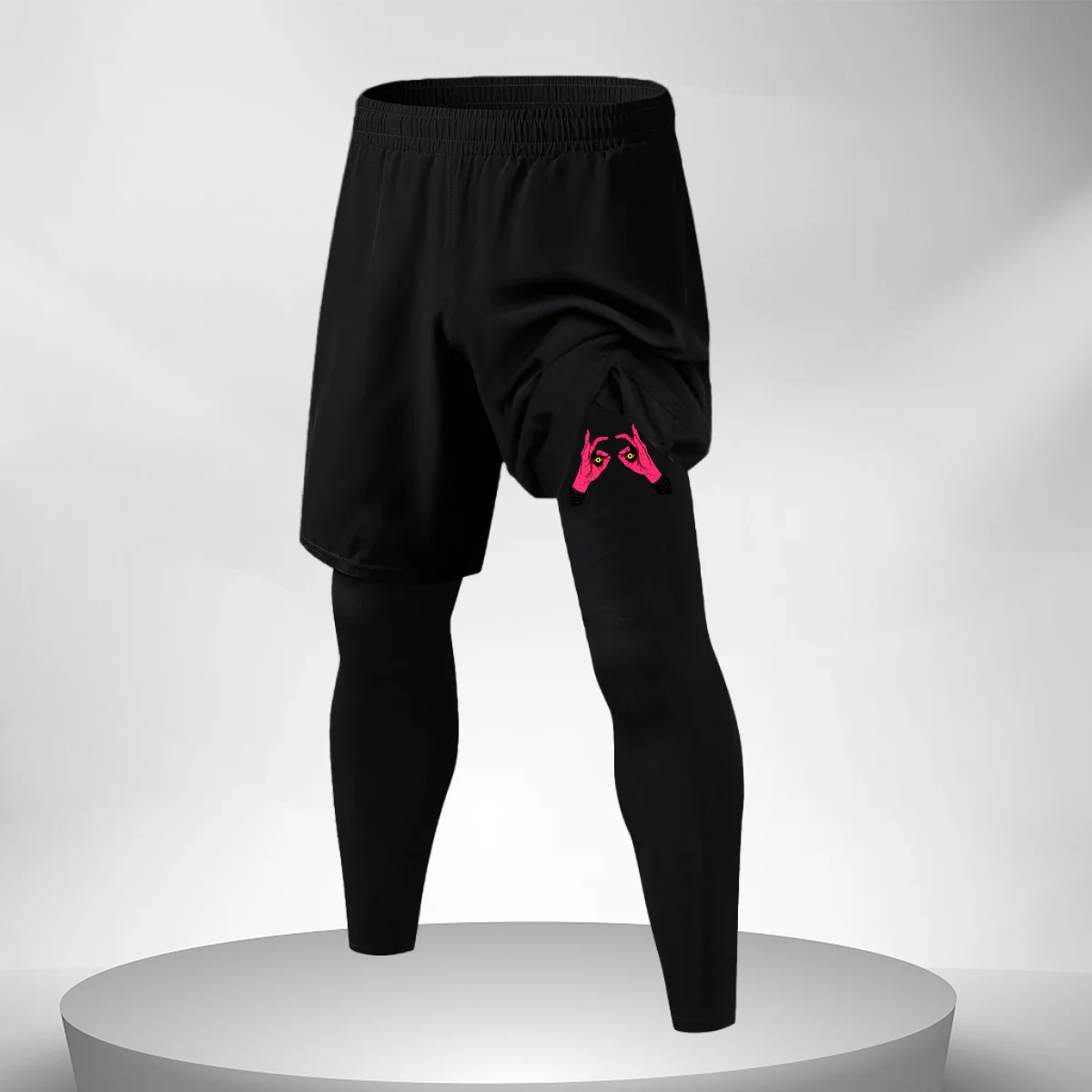 Pantalones de entrenamiento físico para hombre, pantalones de compresión para correr, mallas de entrenamiento de gimnasio de secado rápido, parte inferior deportiva para hombre