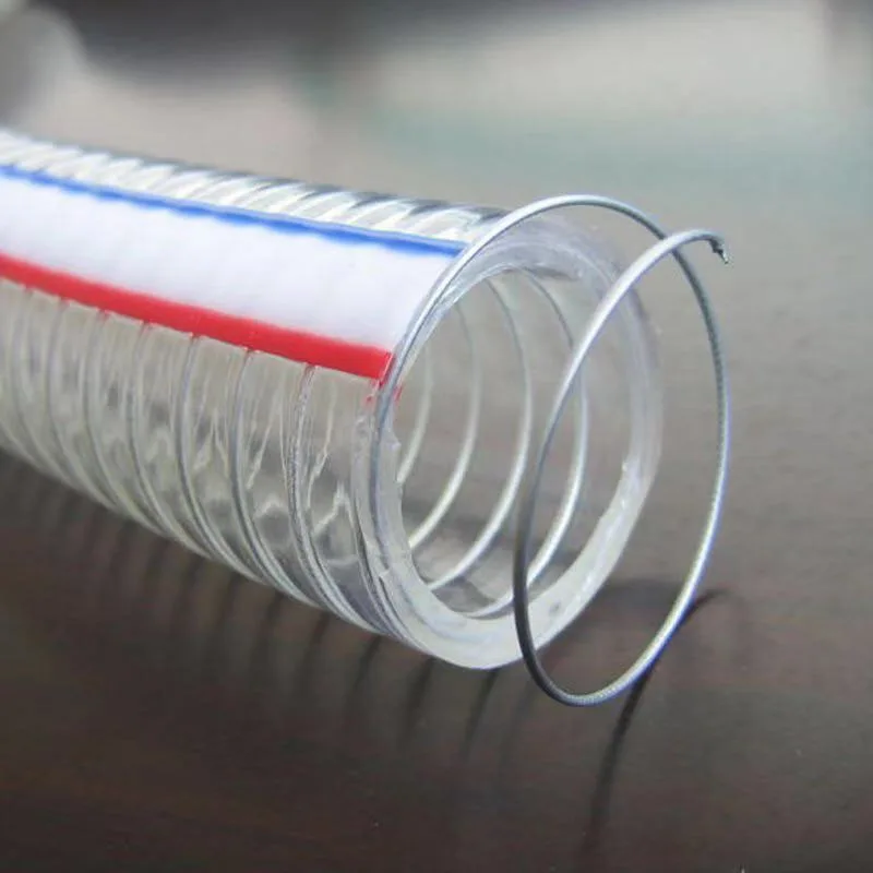 Manguera de plomería de PVC suave transparente de alta calidad con bomba de agua de alambre de acero tubo Flexible tubo de aceite ID 10 13 16 19 22 25mm