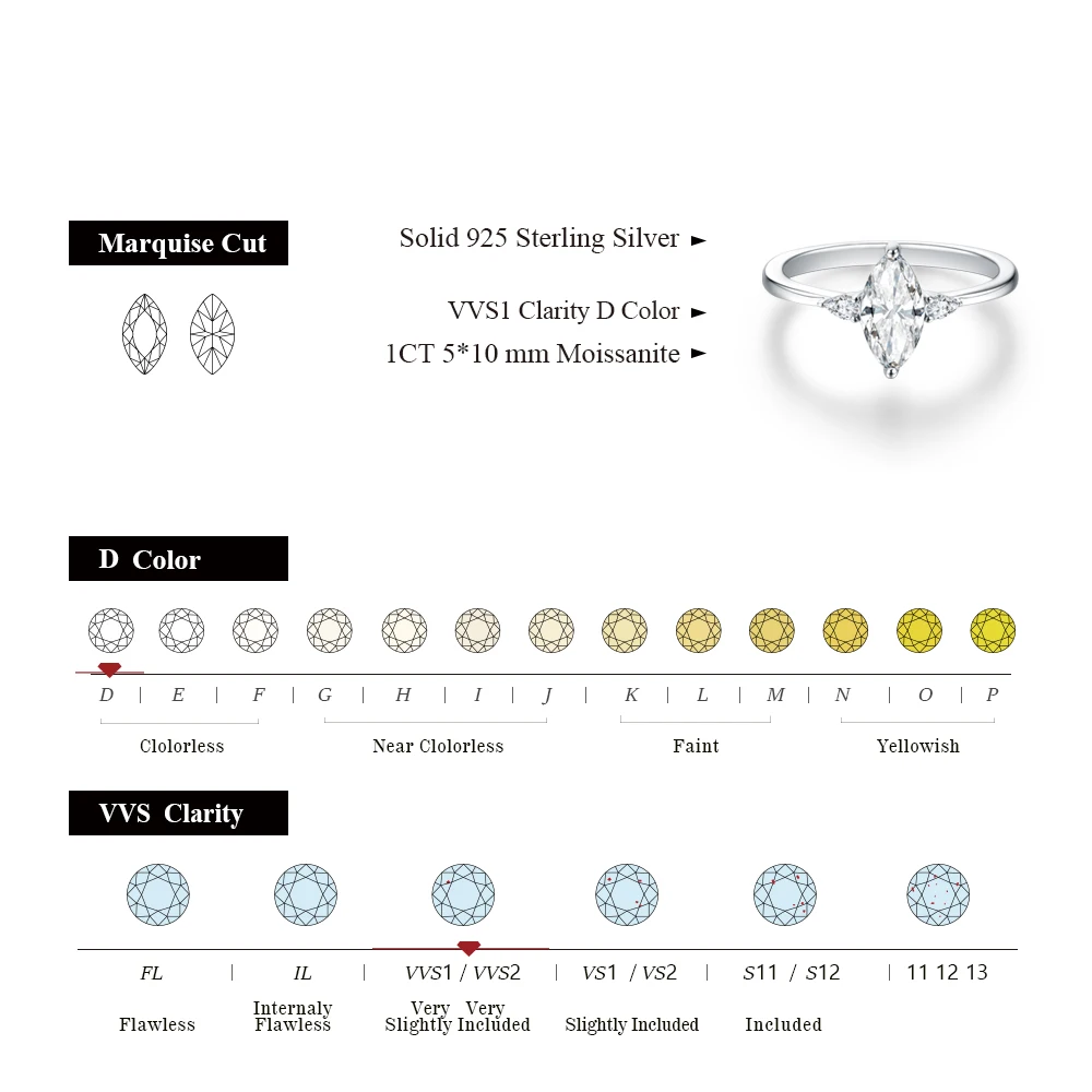 ATTAGEMS-Anillo de moissanita 2023 para hombre y mujer, Sortija de plata de ley 925 auténtica, joyería fina de aniversario, regalo de boda, 1 quilate