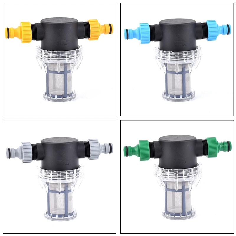 Filtro de riego de jardín de 3/4 ", tubería de agua de riego agrícola, conector rápido, prefiltro de impurezas, colador de bomba de agua para lavado de coches