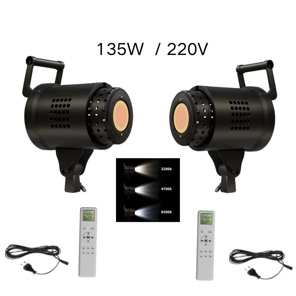 115/135W fotografía Bowens iluminación LED 220V Video estudio lámpara equilibrada luz diurna retrato Flash estudio 3000-6000K 3 colores