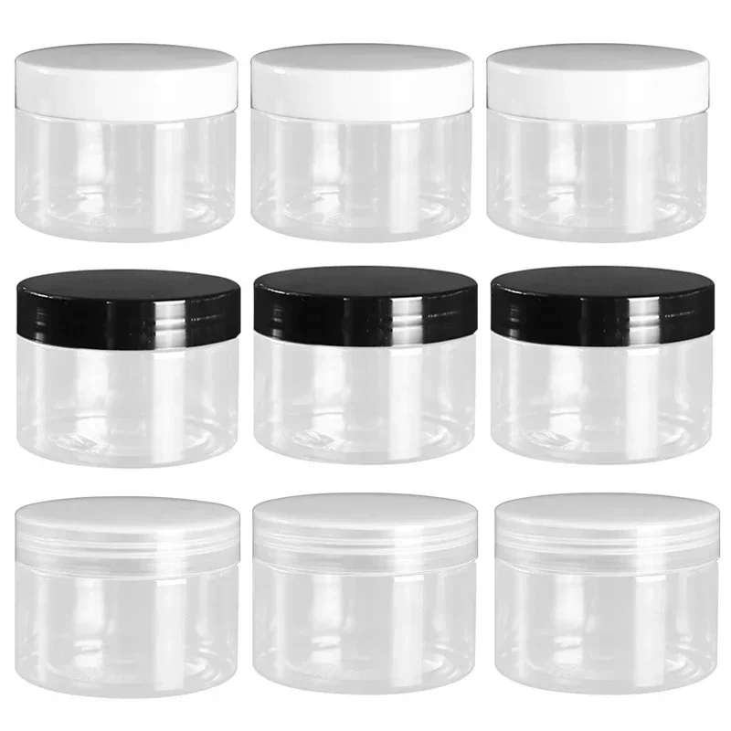 20 piezas tarro transparente de PET de 120ml, tarros de almacenamiento vacíos para dulces, galletas, frutos secos, contenedores cosméticos para alimentos, crema facial, bote de muestra
