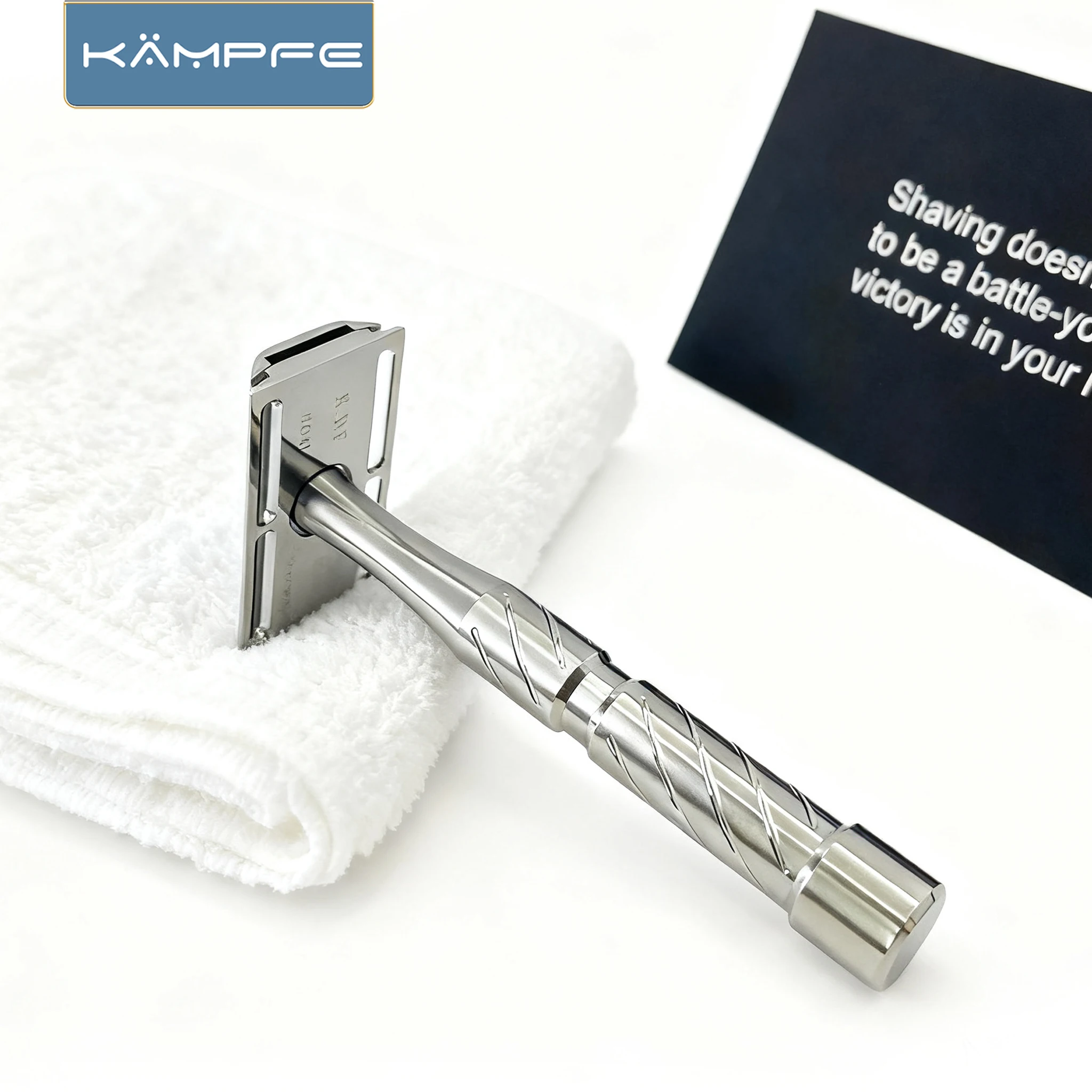 KAMPFE Manual Safety CNC - Acero inoxidable procesado para afeitado en húmedo de piel sensible