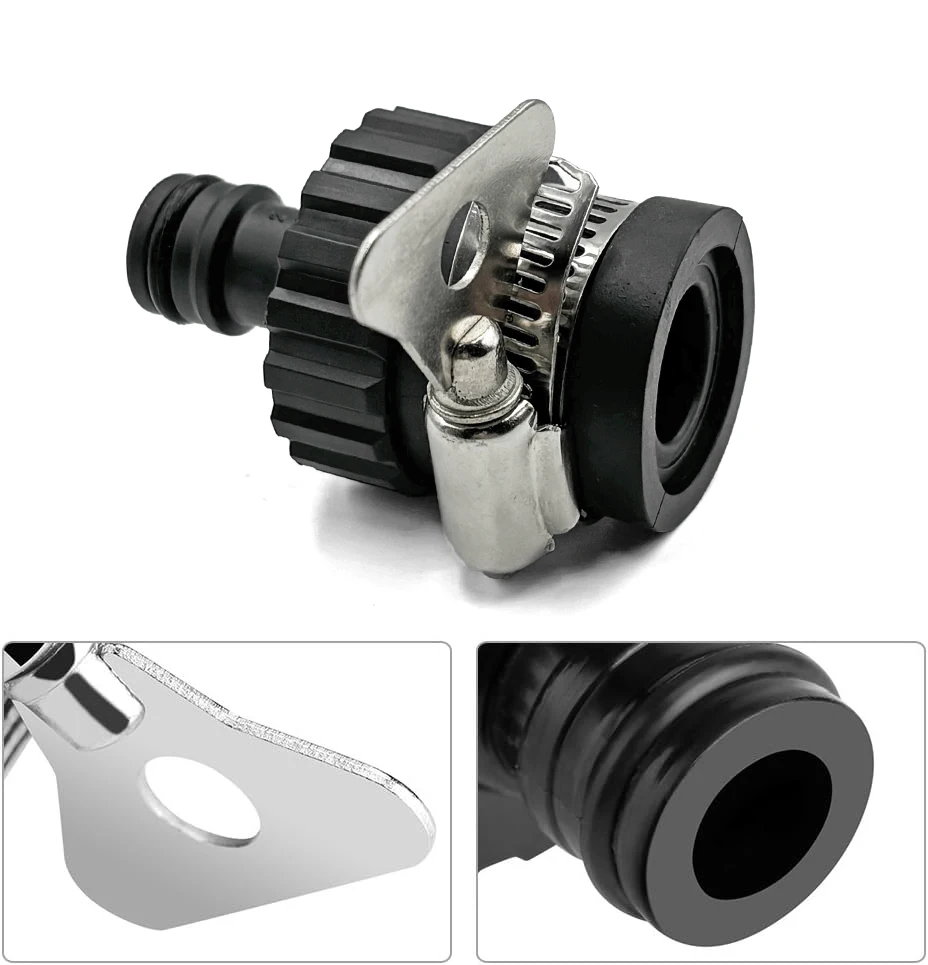 Adaptador de grifo de agua Universal duradero, accesorio de manguera de plástico, grifo de conexión rápida para lavado de coches, riego de jardín, 2 uds.