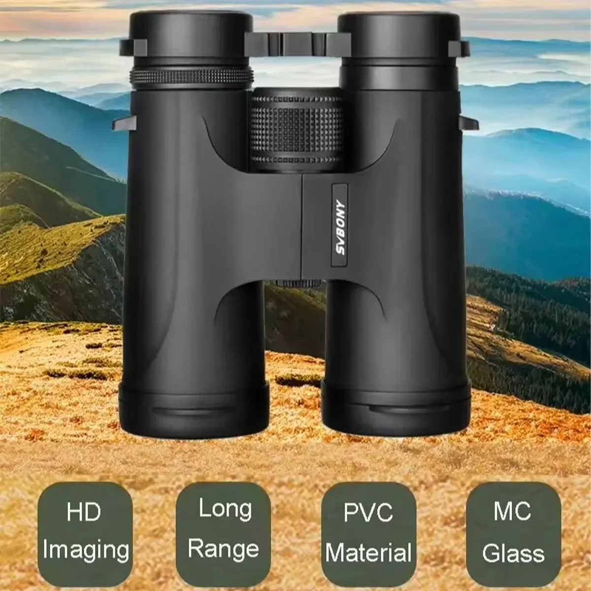 Svbony F9333A/F9333B binoculares 10X42/8X32 telescopio potente profesional HD equipo de Camping de largo alcance para viajes Suvival