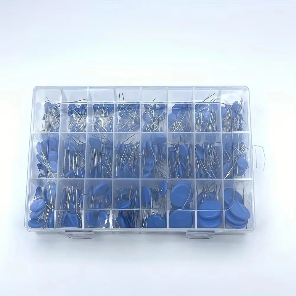 Kit Surtido de Varistores y Resistores 5D330K~20D471K, 24 Valores: 5D471K, 7D431K, 7D361K, 10D390K, 10D181K, 14D821K, 14D431K, 20D (Caja)
