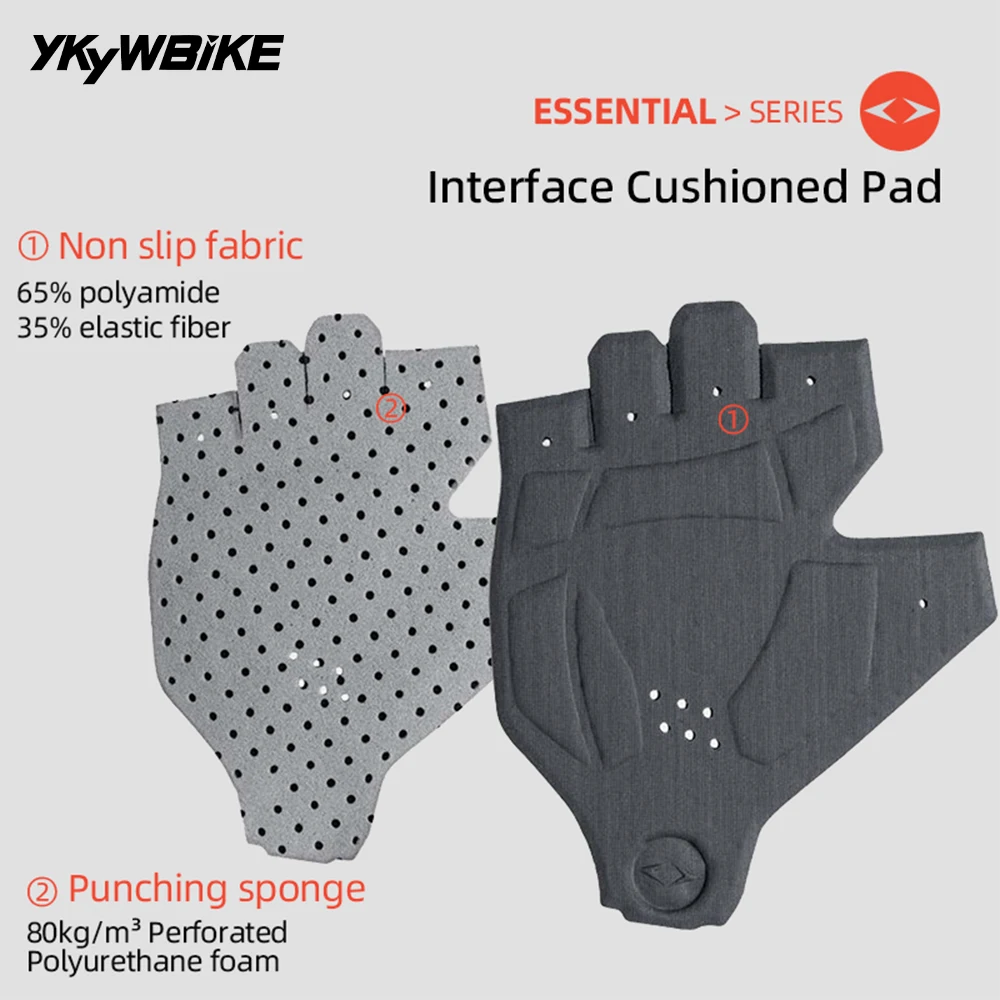 YKYWBIKE 2026 guantes de ciclismo verano interfaz italiana guantes de medio dedo absorbentes de golpes guantes de bicicleta de montaña MTB