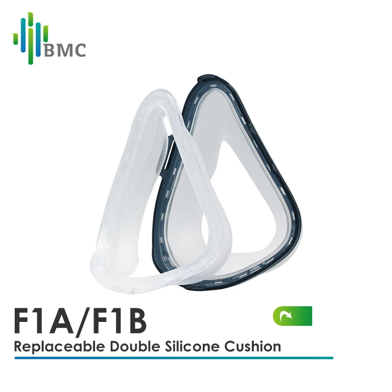 Iduntech CPAP máscara facial completa cojín para FM F1A F1B máscara Apnea del sueño CPAP máquina CPAP accesorios Headger almohadilla de silicona
