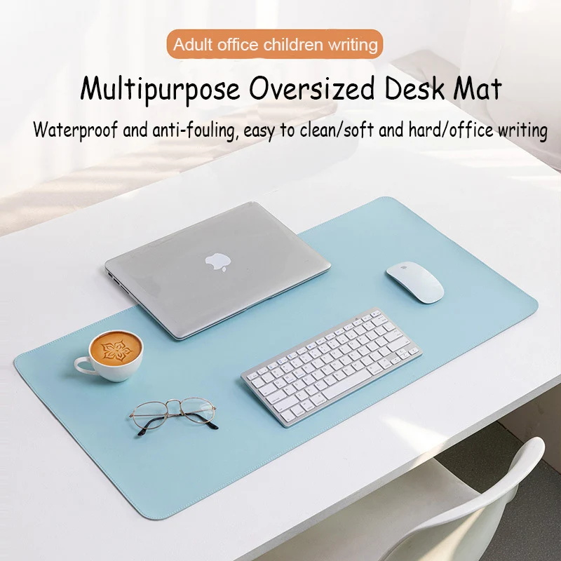 Alfombrilla de Escritorio Impermeable de Cuero PU, Alfombrilla Grande para Ratón de Juegos, Protector de Mesa para Teclado de Computadora de Oficina, Accesorios para PC