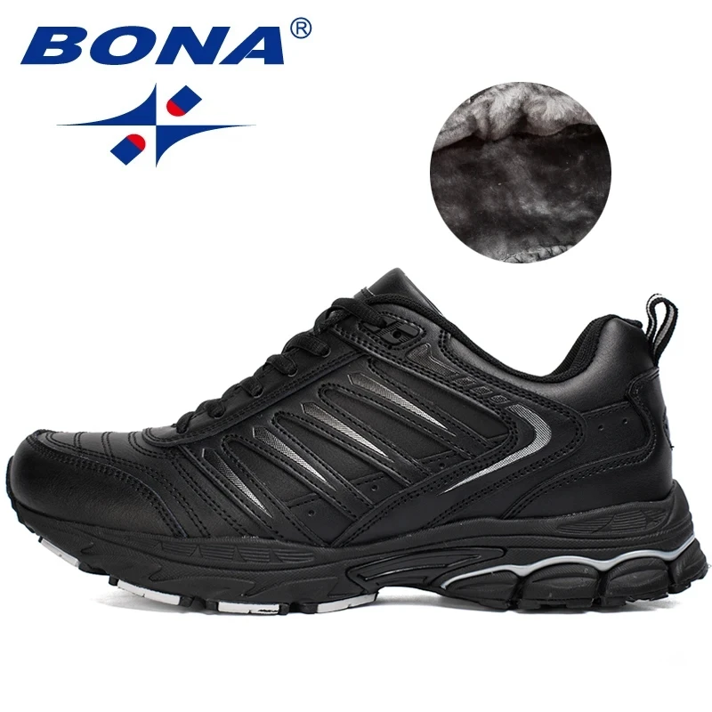 BONA-zapatillas de correr para hombre, zapatos atléticos con cordones, cómodos, estilo clásico, para caminar al aire libre, novedad