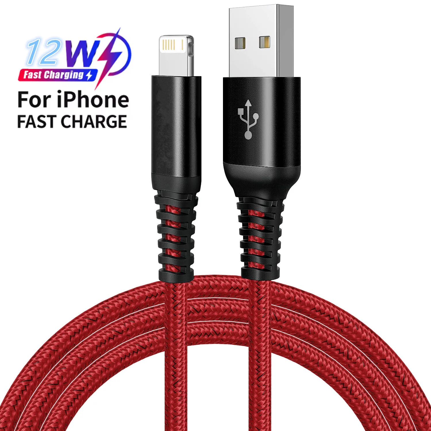 Cable USB 3A para iPhone 13, 12, 11, 14 Pro Max, XR, X, XS Max, 7, 8 Plus, iPad, cable de carga rápida, cable de datos, 1m, 2m, 3m