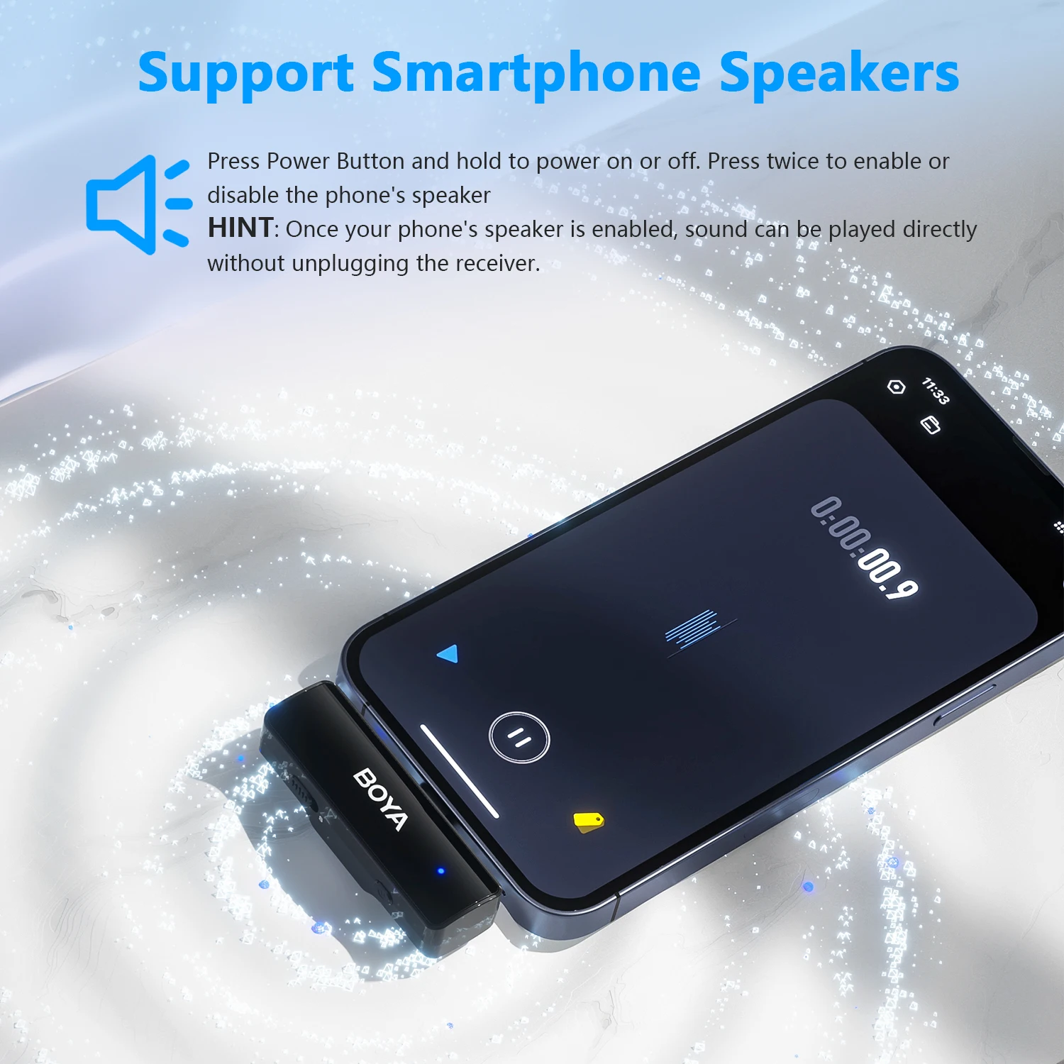 BOYA BOYALINK A micrófono Lavalier inalámbrico para iPhone iPad teléfonos Android tipo C cámara DSLR Youtube grabación en vivo