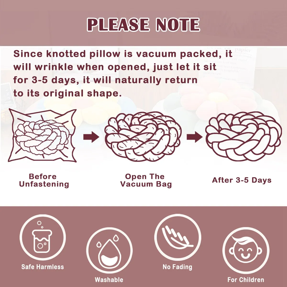    Parachoques para cama de bebé trenzado con nudo, Protector de cuna infantil, almohada de felpa, cojín, decoración anticolisión para habitación, 1M/2M/3M/4M